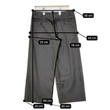 MARGARET HOWELL 578-242812 ウール シンチバックバギースラックス パンツ グレー レディース マーガレットハウエル【中古】5-1129T∞