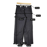 MARGARET HOWELL 578-242108 ウール スラックス チェック パンツ チャコールグレー レディース マーガレットハウエル【中古】5-1129T∞