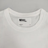 MHL. 595-6168511 コットン鹿の子 フレンチスリーブ Ｔシャツ カットソー ホワイト レディース エムエイチエル【中古】6-0502S∞