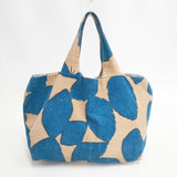 mina perhonen slow dance パニーニバッグ 定価14300円 トートバッグ ブルー ベージュ レディース ミナペルホネン【中古】6-0122T◎