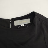 J&M Davidson 袖フリル 半袖 ブラウス シャツ ブラック レディース ジェイアンドエムデヴィッドソン【中古】6-0502S∞