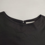 J&M Davidson 袖フリル 半袖 ブラウス シャツ ブラック レディース ジェイアンドエムデヴィッドソン【中古】6-0502S∞
