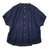 KURASHI&Trips ひらり、つや感をまとうギャザー袖のブラウス 903-70903629-X ブラウス シャツ ネイビー レディース クラシアンドトリップス/北欧、暮らしの道具店【中古】6-0502S∞