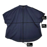 KURASHI&Trips ひらり、つや感をまとうギャザー袖のブラウス 903-70903629-X ブラウス シャツ ネイビー レディース クラシアンドトリップス/北欧、暮らしの道具店【中古】6-0502S∞