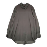 SLOBE IENA 襟付きサテンシャツブラウス バックボタン ブラウス シャツ グレー レディース スローブイエナ【中古】6-0121M∞