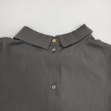 SLOBE IENA 襟付きサテンシャツブラウス バックボタン ブラウス シャツ グレー レディース スローブイエナ【中古】6-0121M∞
