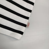 Traditional Weatherwear ボーダー ワイド BMB SHIRT LONG カットソー ホワイト ブラック レディース トラディショナルウェザーウェア【中古】6-0121M∞