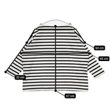 Traditional Weatherwear ボーダー ワイド BMB SHIRT LONG カットソー ホワイト ブラック レディース トラディショナルウェザーウェア【中古】6-0121M∞