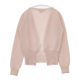 Queene and Belle カシミヤ ビーズピン付き スコットランド製 カーディガン ピンク レディース クイーンアンドベル【中古】5-1129T∞