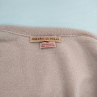 Queene and Belle カシミヤ ビーズピン付き スコットランド製 カーディガン ピンク レディース クイーンアンドベル【中古】5-1129T∞ Queene and Belle カシミヤ ビーズピン付き スコットランド製