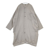 UNIVERSAL TISSU TISSU TS200JK084 ヴィンテージリネン クルーネックロング ジャケット グレー レディース ユニバーサルティシュ【中古】6-0330M∞