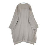 UNIVERSAL TISSU TISSU TS200JK084 ヴィンテージリネン クルーネックロング ジャケット グレー レディース ユニバーサルティシュ【中古】6-0330M∞