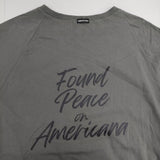 AMERICANA バックプリント ラグラン カットソー グレー レディース アメリカーナ【中古】6-0121M∞