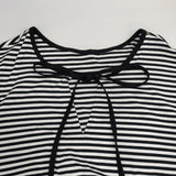 LrdR CLOCHE チョーカーバルーンドルマンスリーブT 定価13200円 長袖Ｔシャツ カットソー ロンＴ ホワイト ブラック レディース エルアールディーアール【中古】6-0502M∞