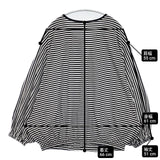 LrdR CLOCHE チョーカーバルーンドルマンスリーブT 定価13200円 長袖Ｔシャツ カットソー ロンＴ ホワイト ブラック レディース エルアールディーアール【中古】6-0502M∞