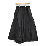 gomme GC-S43-275 異素材 パッチワーク 切替 製品染め ロングスカート ブラック レディース ゴム【中古】6-0121M∞