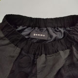 gomme GC-S43-275 異素材 パッチワーク 切替 製品染め ロングスカート ブラック レディース ゴム【中古】6-0121M∞