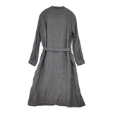 pas de calais リネンバンドカラー シャツワンピ ベルト付き 製品洗い ワンピース グレー レディース パドカレ【中古】6-0330M∞