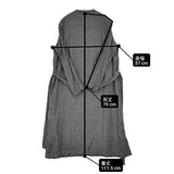 pas de calais リネンバンドカラー シャツワンピ ベルト付き 製品洗い ワンピース グレー レディース パドカレ【中古】6-0330M∞