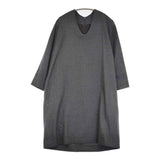 NO CONTROL AIR ウールフラノ Uネック ワンピース チャコールグレー レディース ノーコントロールエアー【中古】5-1108T♪