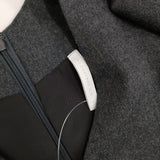 NO CONTROL AIR ウールフラノ Uネック ワンピース チャコールグレー レディース ノーコントロールエアー【中古】5-1108T♪