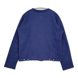 agnes b. Capuche オーガニックコットンメルトン長袖カーディガンプレッション サイズ3 カーディガン ブルー レディース アニエスベー【中古】5-1123T♪