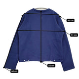 agnes b. Capuche オーガニックコットンメルトン長袖カーディガンプレッション サイズ3 カーディガン ブルー レディース アニエスベー【中古】5-1123T♪