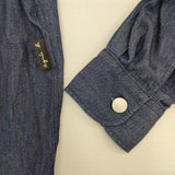 agnes b. バンドカラー デニムシャツ サイズ3 長袖シャツ ブルー レディース アニエスベー【中古】6-0222M∞