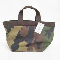 Herve Chapelier 新品 707W カモフラージュ コーデュラ舟型トートM 迷彩 定価41580円 バッグ カーキ レディース エルベシャプリエ【中古】5-1011G♪