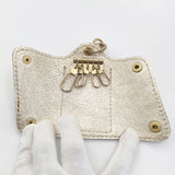 cham レザー 牛革 5連 キーケース ゴールド レディース チャム【中古】5-1130G∞