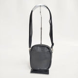 Les basiques du sac レザー ポシェット ショルダーバッグ チャコールグレー レディース レバジック【中古】6-0321G∞