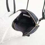 Les basiques du sac レザー ポシェット ショルダーバッグ チャコールグレー レディース レバジック【中古】6-0321G∞