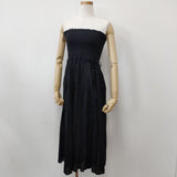 BEAUTY&YOUTH UNITED ARROWS ギャザースモッキングマキシスカート 2way 定価15400円 ロングスカート ブラック レディース ビューティアンドユース【中古】6-0502S∞