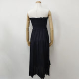 BEAUTY&YOUTH UNITED ARROWS ギャザースモッキングマキシスカート 2way 定価15400円 ロングスカート ブラック レディース ビューティアンドユース【中古】6-0502S∞