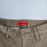 RED CARD 70351CH サイズ22 コットンストレッチ ワイド チノパンツ ベージュ レディース レッドカード【中古】6-0222G∞