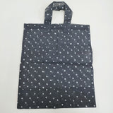Khadi and Co 新品 MARKET BAG マーケットバッグ オーガンジー ドット トート ネイビー ホワイト レディース カディアンドコー【中古】5-1011G♪