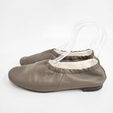 BEAUTIFUL SHOES BALLET SHOES バレエシューズ 24.5cm 定価42900円 バレエシューズ カーキブラウン レディース ビューティフルシューズ【中古】5-1222G◎