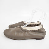 BEAUTIFUL SHOES BALLET SHOES バレエシューズ 24.5cm 定価42900円 バレエシューズ カーキブラウン レディース ビューティフルシューズ【中古】5-1222G◎