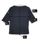 ORCIVAL ボートネック5分袖リブTシャツ OR-C0071 コットン 半袖Ｔシャツ カットソー ネイビー レディース オーシバル/オーチバル【中古】6-0405S∞