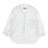 MARGARET HOWELL 578-7153016 リネン 七分袖 ブラウス シャツ ホワイト レディース マーガレットハウエル【中古】6-0405M∞
