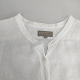 MARGARET HOWELL 578-7153016 リネン 七分袖 ブラウス シャツ ホワイト レディース マーガレットハウエル【中古】6-0405M∞