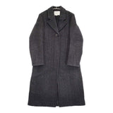 STUDIO NICHOLSON WEIR SNW リサイクルダブルツイード UK8 チェスターコート ブラック レディース スタジオ ニコルソン【中古】5-1018A♪