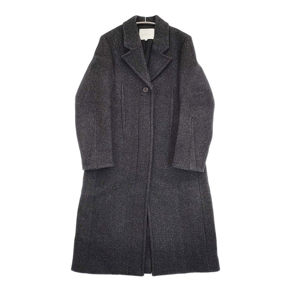 STUDIO NICHOLSON WEIR SNW リサイクルダブルツイード UK8 チェスターコート ブラック レディース スタジオ ニコルソン【中古】5-1018A♪