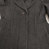 STUDIO NICHOLSON WEIR SNW リサイクルダブルツイード UK8 チェスターコート ブラック レディース スタジオ ニコルソン【中古】5-1018A♪