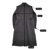 STUDIO NICHOLSON WEIR SNW リサイクルダブルツイード UK8 チェスターコート ブラック レディース スタジオ ニコルソン【中古】5-1018A♪