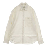 STUDIO NICHOLSON KITO コットンポプリン レギュラーカラーシャツ 長袖シャツ オフホワイト レディース スタジオ ニコルソン【中古】6-0222M∞