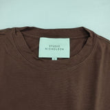 STUDIO NICHOLSON MARINE MID WEIGHT JERSEY 半袖Ｔシャツ カットソー ワインレッド レディース スタジオ ニコルソン【中古】6-0510S∞