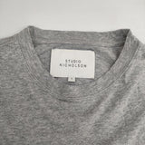 STUDIO NICHOLSON MARINE MID WEIGHT JERSEY コットン 半袖Ｔシャツ カットソー グレー レディース スタジオ ニコルソン【中古】6-0510S∞