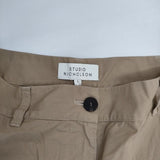 STUDIO NICHOLSON CHALCO POWDER COTTON ワイド パンツ ベージュ レディース スタジオ ニコルソン【中古】6-0222G∞