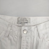 STUDIO NICHOLSON ×ISKO RUTHE SELEDGE DENIM セルビッジ デニムパンツ ホワイト レディース スタジオ ニコルソン【中古】6-0222G∞
